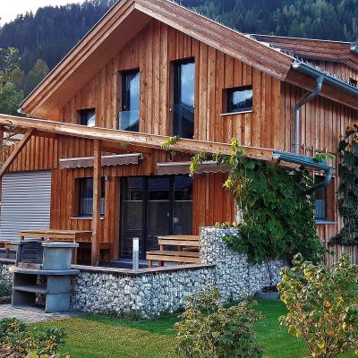 Chalet Murau Kreischberg Aussenansicht Wandbaeume